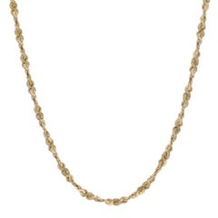 Yellow Gold Twisted Serpentine Chain Necklace 18" - 14k
