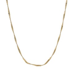 Yellow Gold Twisted Serpentine Chain Necklace 20" - 18k