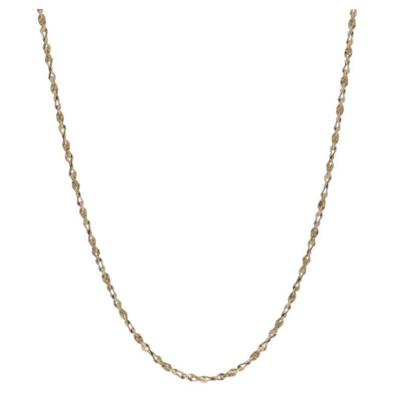 Collar de cadena serpentina retorcida de oro amarillo 20 3/4" - 14k