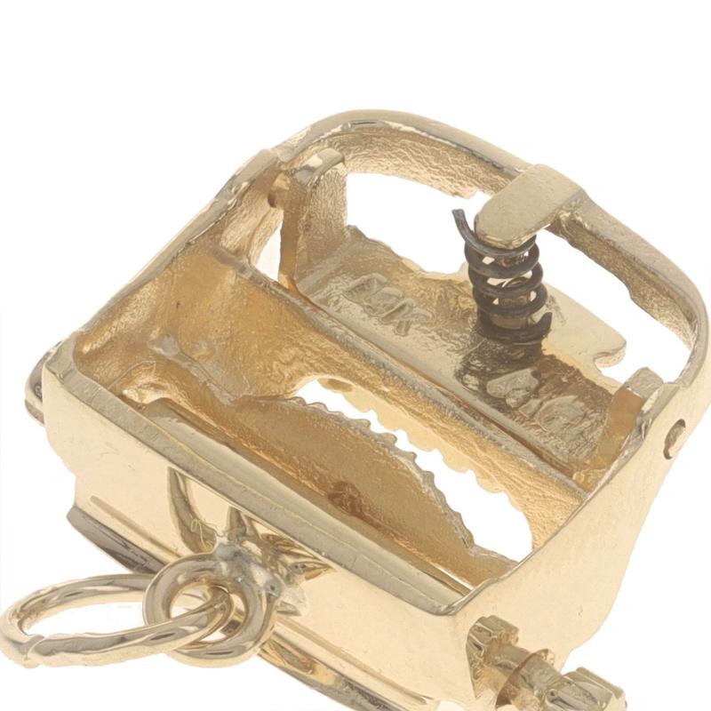 Yellow Gold Typewriter Charm - 14k Author Journalist Office Assistant Moves For Sale 1