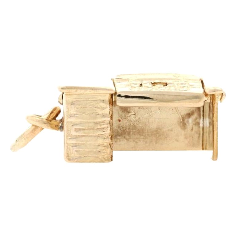Gelbgold Schreibtisch Charme, 14k Büro Sekretär Geschenk-Schreibtisch Flips