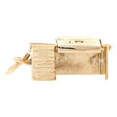 Gelbgold Schreibtisch Charme, 14k Büro Sekretär Geschenk-Schreibtisch Flips