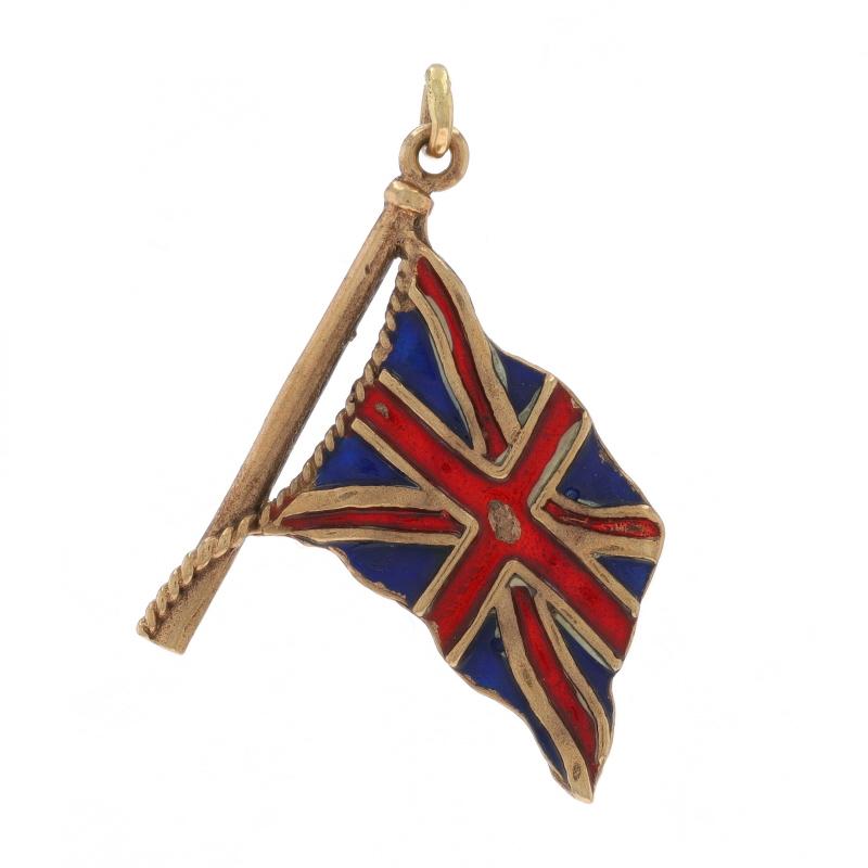 Contenuto del metallo: Oro giallo 9k

Tema: Bandiera Union Jack, Regno Unito

Misure

Altezza (dalla cauzione fissa): 1
