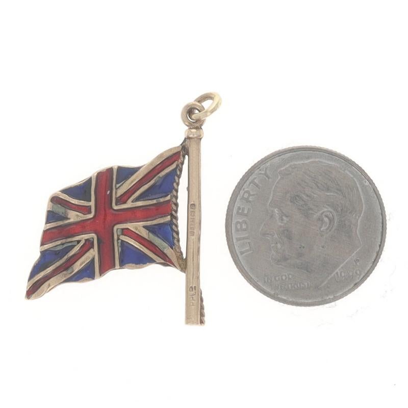 da uomo o donna Charm bandiera Union Jack in oro giallo 9k Regno Unito in vendita