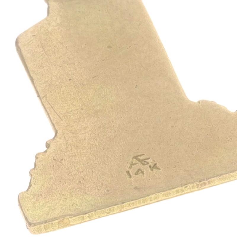 Yellow Gold United Nations Building Charm - 14k N.Y.C. Travel Souvenir U.N. 1