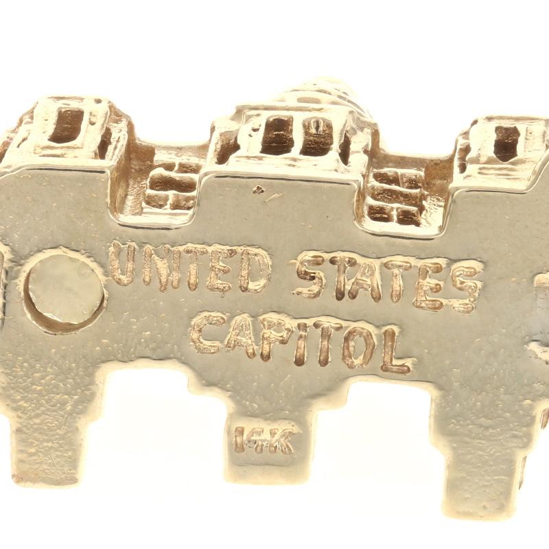 Women's Yellow Gold United States Capitol Building Stanhope Charm, 14k Washington, D.C. For Sale
