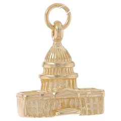 Used Yellow Gold United States Captial Building Charm - 14k Washington, DC Souvenir