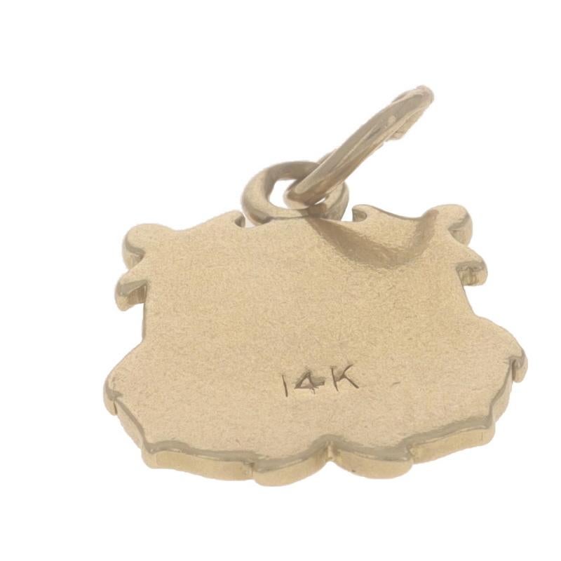 Charm in oro giallo con sigillo della Guardia Costiera degli Stati Uniti - Emblema USCG 14k 1