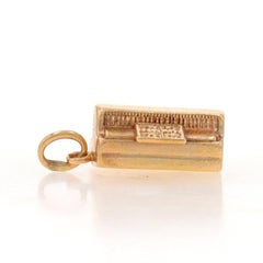 Yellow Gold Upright Piano Charm - 14k Musical Instrument Pianist's Gift