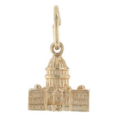 Yellow Gold U.S. Capitol Building Charm, 14k Washington, DC Travel Souvenir