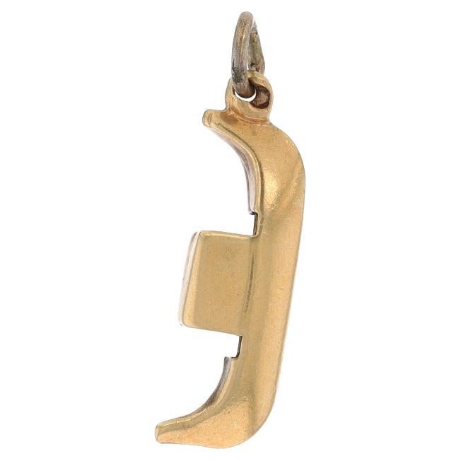 Yellow Gold Venetian Covered Gondola Charm - 14k Water Transport Venice, Italy For Sale