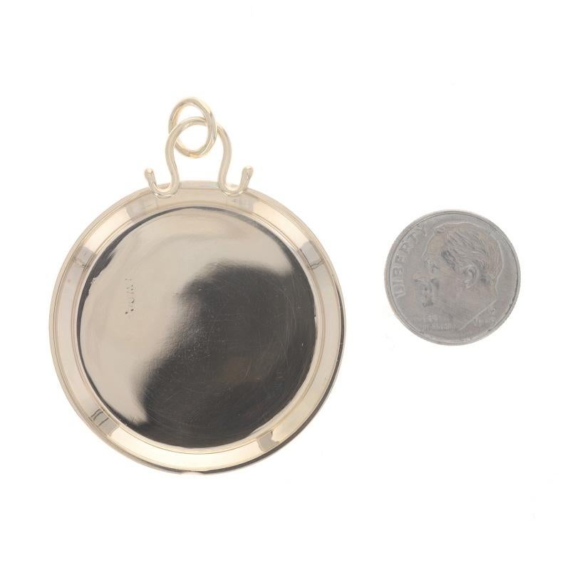 Donna Ciondolo in oro giallo per cassa di orologio da tasca vittoriano convertito in oro 14k con scudo antico in vendita