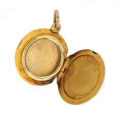 Yellow Gold Victorian Cross Locket Pendant - 18k Antique Restons Unis