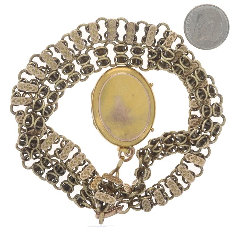 Collana vittoriana in oro giallo con ciondolo a forma di foglia d'edera - 10k Gold Filled in vendita 1