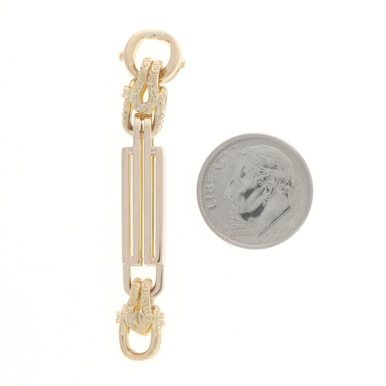 Viktorianische Gelbgold-Gliederkette Tropfenanhänger 14k Converted Antike Uhrenkette Damen