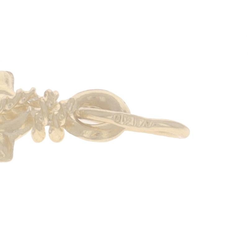 Pendentif Ancre Vintage en Or Jaune 14k Voile Pour femmes en vente