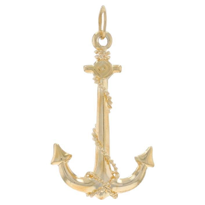 Colgante Ancla Vintage Oro Amarillo 14k Vela