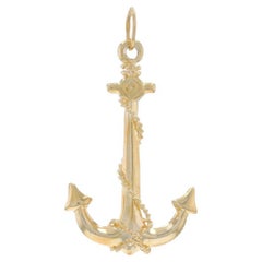 Colgante Ancla Vintage Oro Amarillo 14k Vela