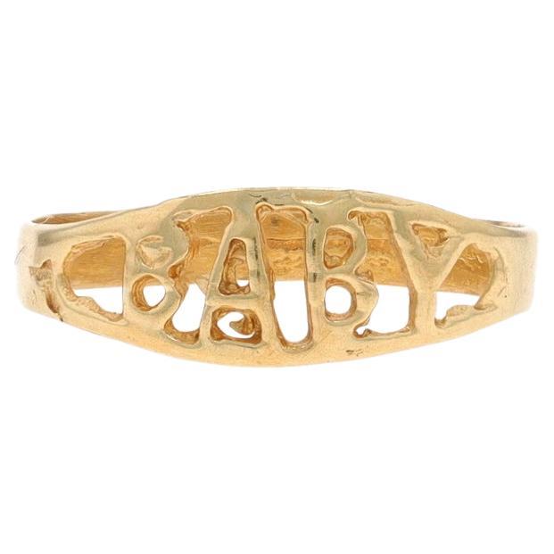 Gelbgold Vintage Baby Band 10k Keepsake Kinderring im Angebot