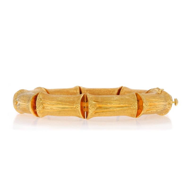 Women's Yellow Gold Vintage Bamboo Link Bracelet 8