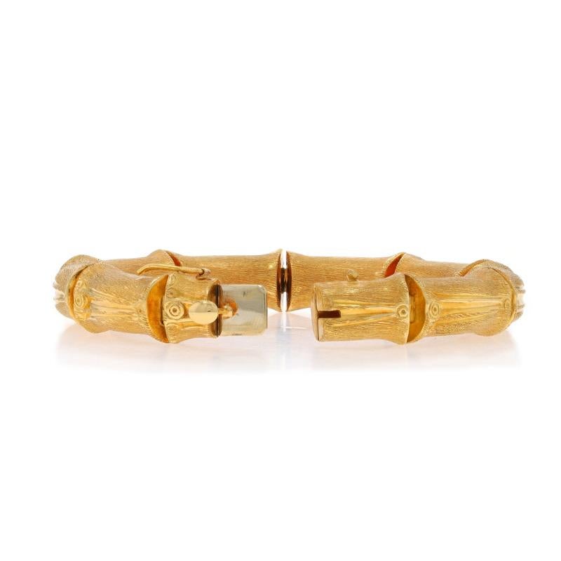 Yellow Gold Vintage Bamboo Link Bracelet 8