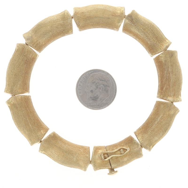 Yellow Gold Vintage Bamboo Link Bracelet 8