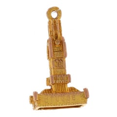 Gelbgold Vintage Belfry of Bruges Charm - 9k Brügge, Belgien Glockenturm, Gelbgold