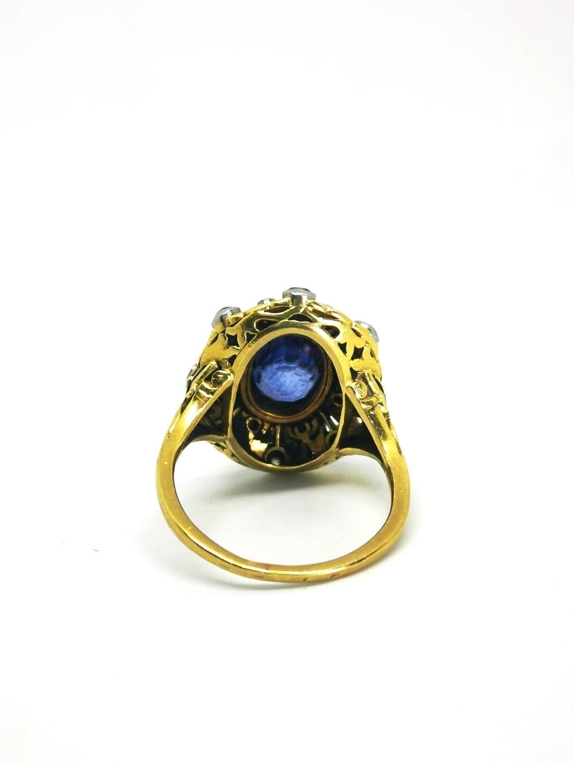 antique blue sapphire rings