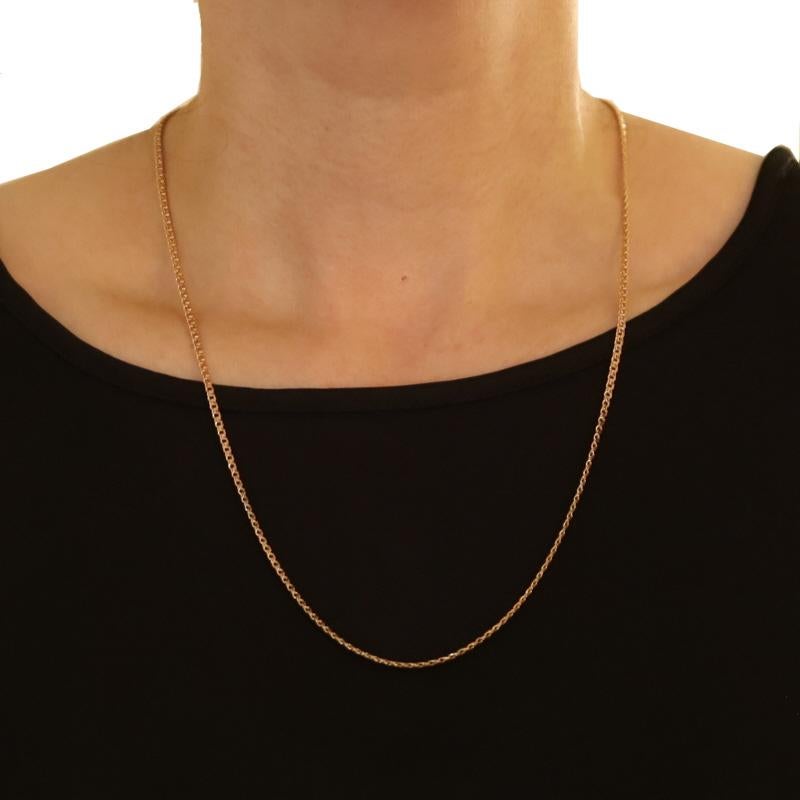 Gelbgold Vintage Double Curb Kette Halskette 24