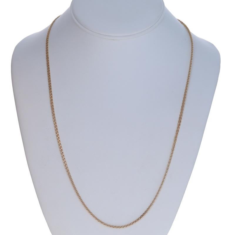 Gelbgold Vintage Double Curb Kette Halskette 24