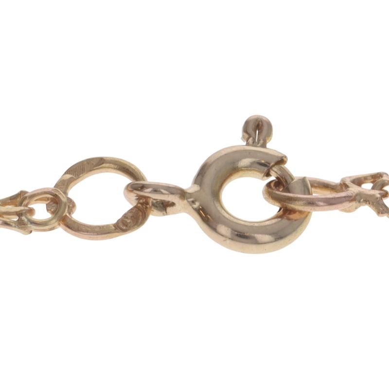 Gelbgold Vintage Double Curb Kette Halskette 24