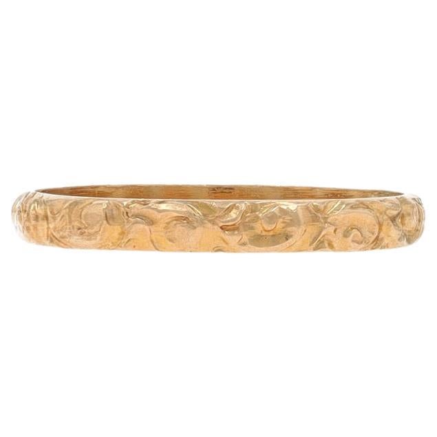 Gelbgold Vintage Flourishing Scroll Child's Band 10k Ring im Angebot