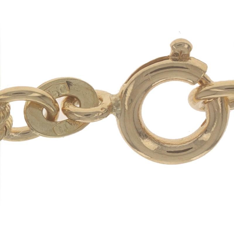 Gelbgold Vintage Handgefertigte Fancy Triple Curb Kette Halskette 23 1/2