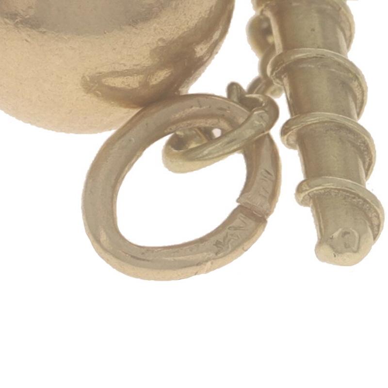 Charm en or jaune Vintage Ball and Ball 14k Comedic en vente 1