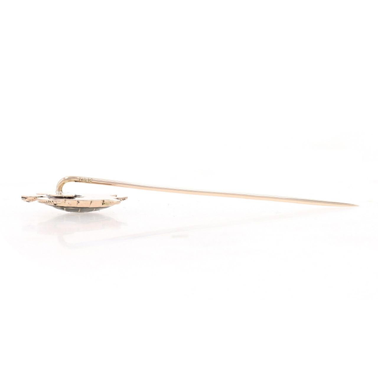 Yellow Gold Vintage Sea Turtle Stickpin 14k Ocean Life Reptile Green Enamel

Additional Information:
Materials: Metal 14k Yellow Gold, Enamel
Color: Green
Era: Vintage
Theme: Sea Turtle, Ocean Life
Features: Smooth & Textured Finishes
Dimensions: