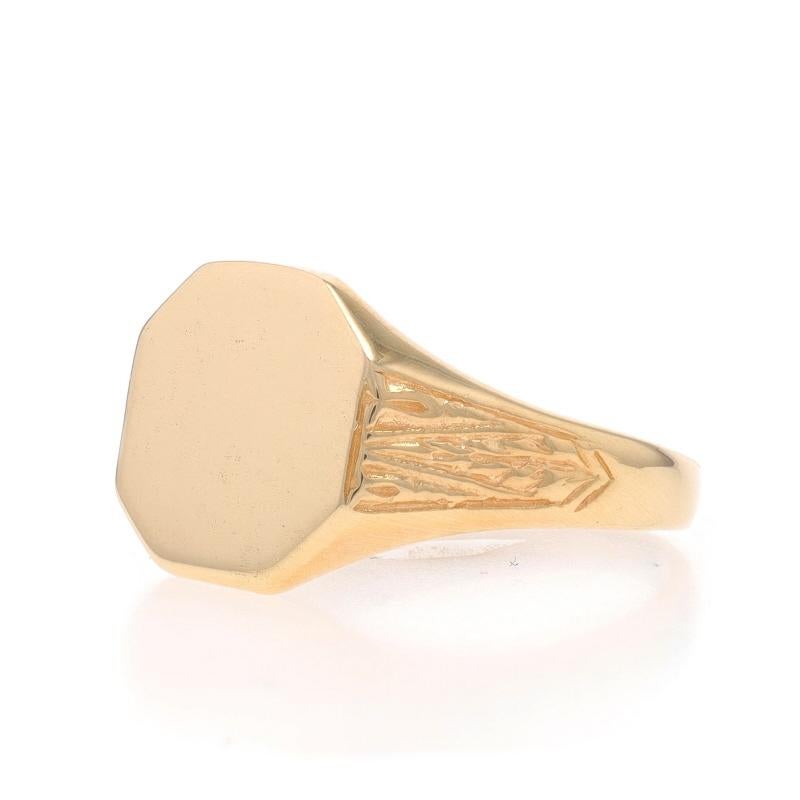 Donna Anello Signet da uomo in oro giallo vintage - 14k incidibile in vendita