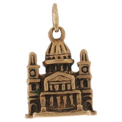 Gelbgold Vintage St Paul's Cathedral Charm 10k London England Kirche Souvenir