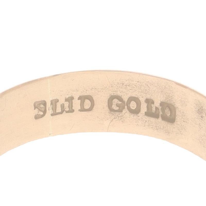 Fascia in oro giallo Vintage - Anello nuziale 10k in vendita 3