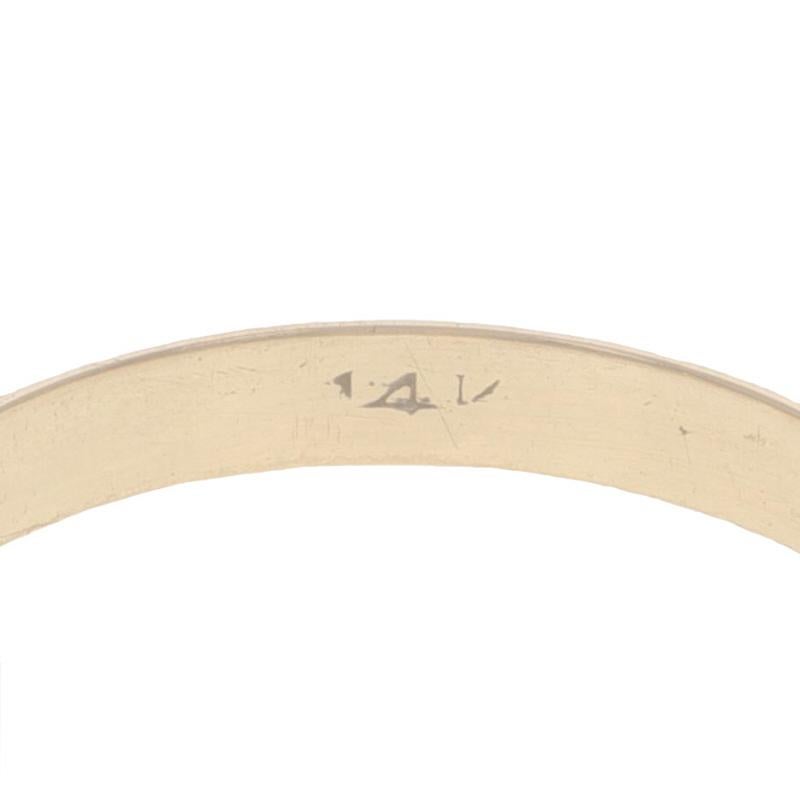 Gelbgold Vintage gestreifter Ehering - 14k Stapelbarer Ring Gr. 6 2
