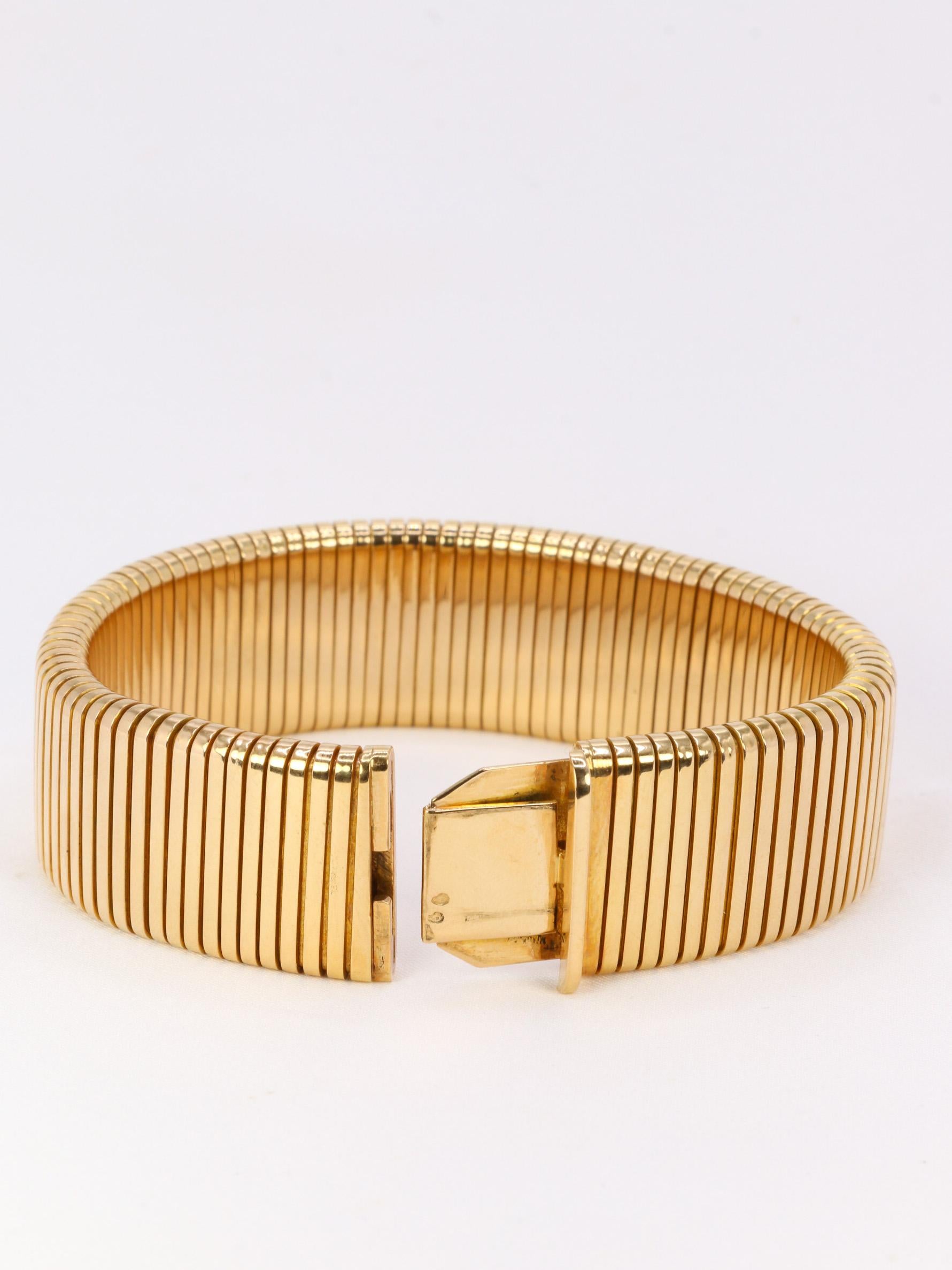 Women's Yellow gold vintage Tubogas bracelet 