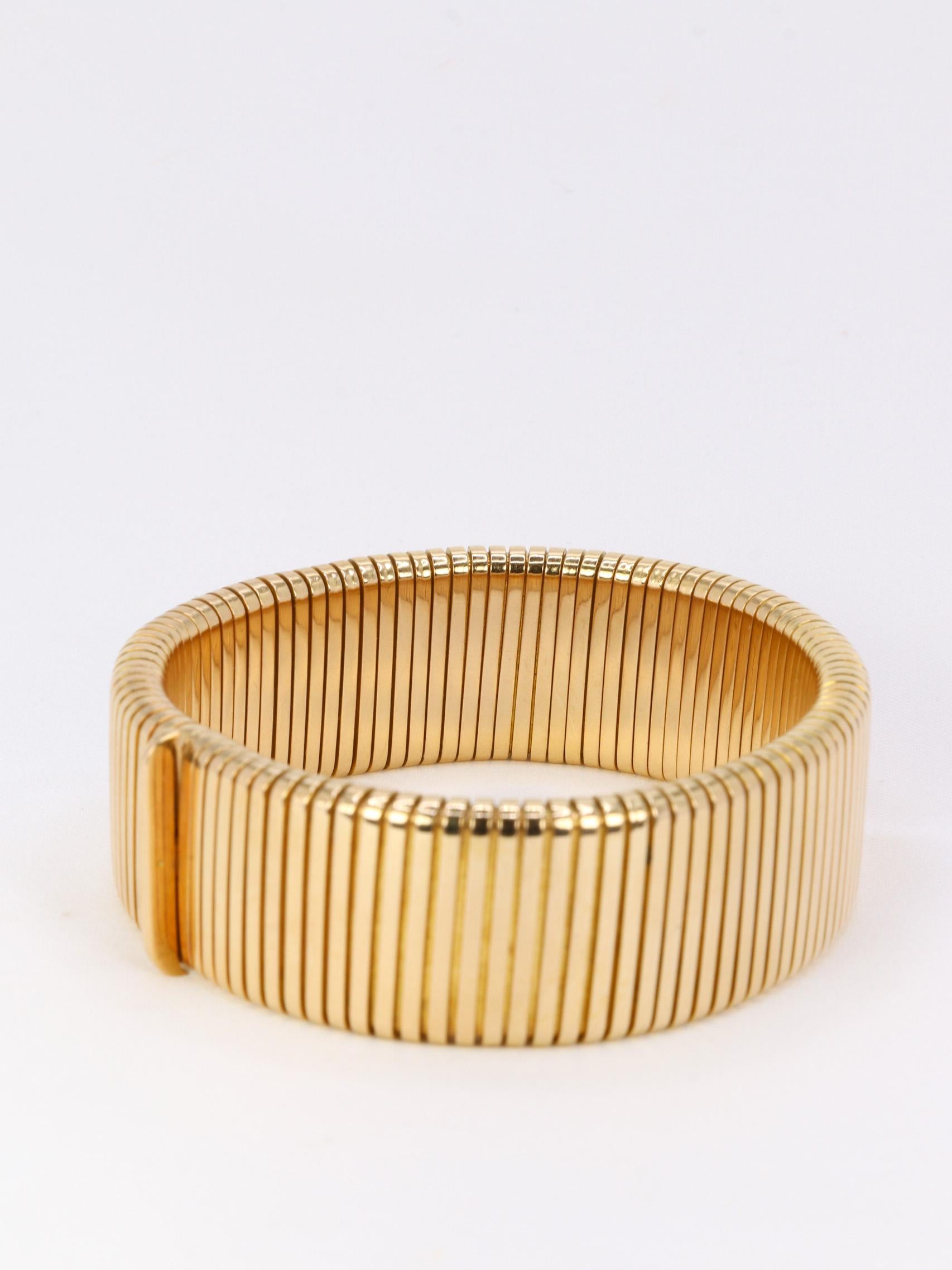 Yellow gold vintage Tubogas bracelet  1