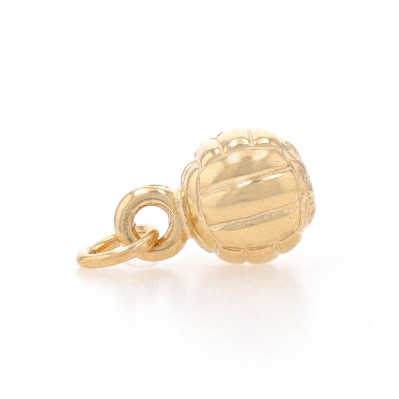 Yellow Gold Volleyball Charm - 14k Sports In Excellent Condition For Sale In Greensboro, NC