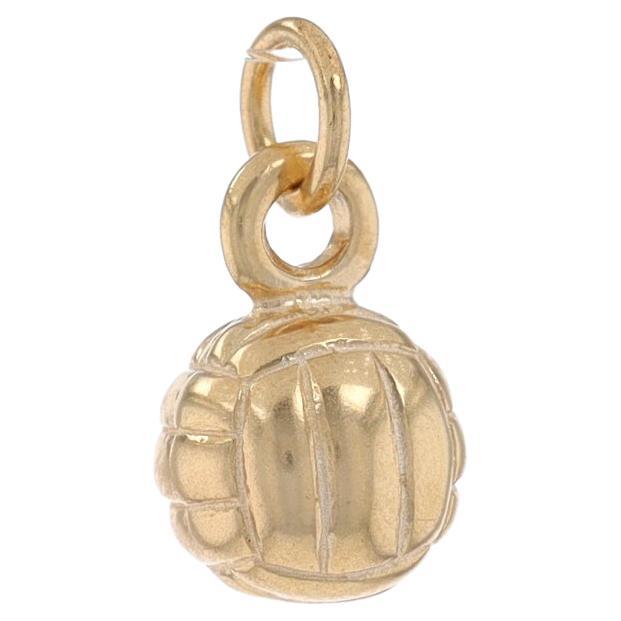 Yellow Gold Volleyball Charm - 14k Sports For Sale