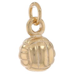 Used Yellow Gold Volleyball Charm - 14k Sports