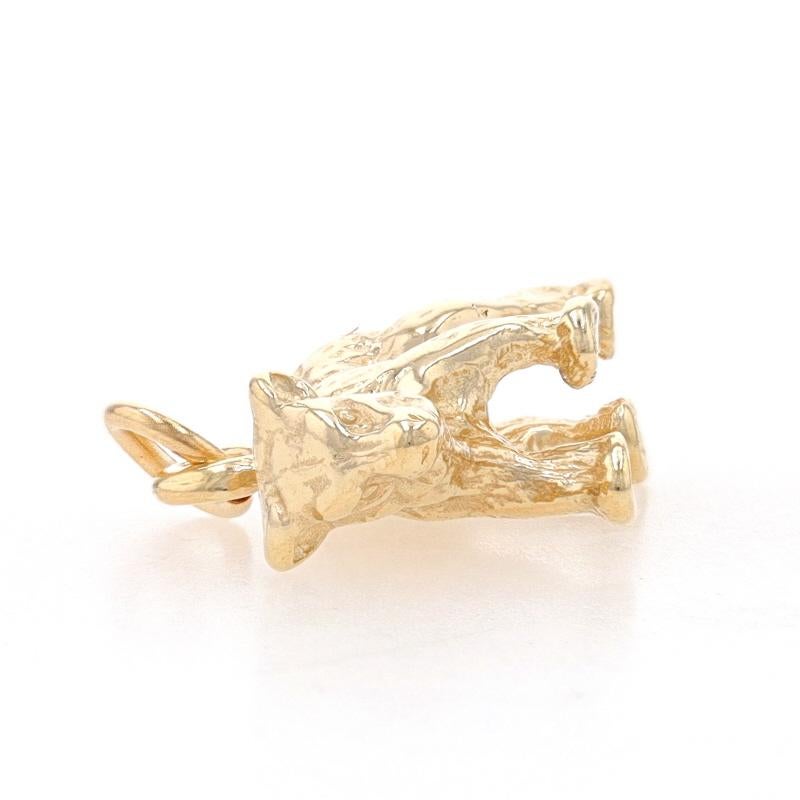 Metal Content: 14k Yellow Gold

Theme: Walking Bear, Wildlife

Measurements

Tall (from stationary bail): 9/16