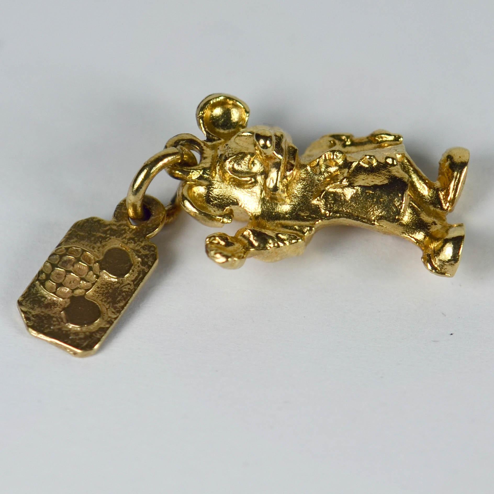 mickey mouse gold charm
