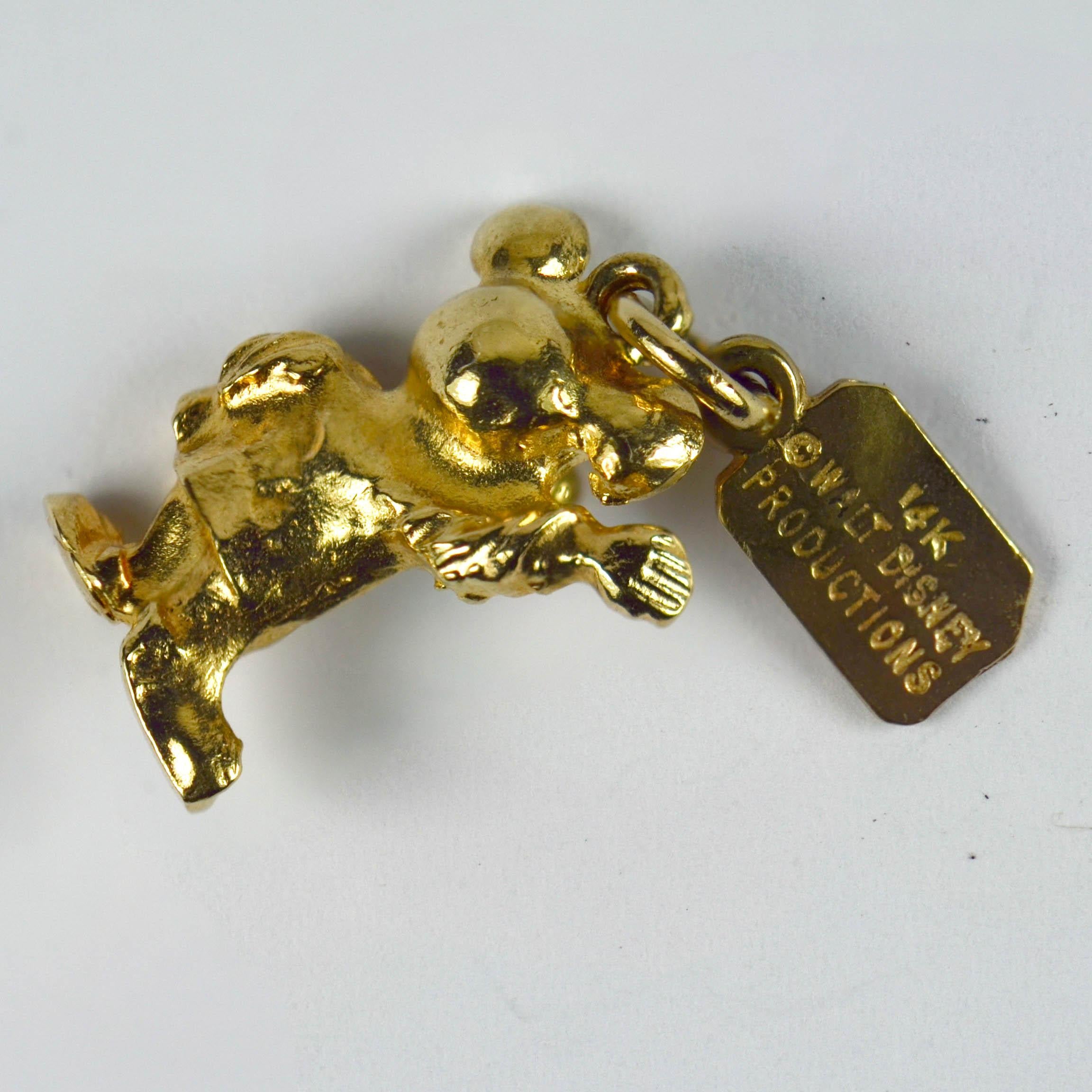 14k gold mickey mouse charm
