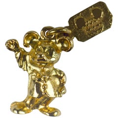 Pendentif breloque Walt Disney Mickey Mouse en or jaune