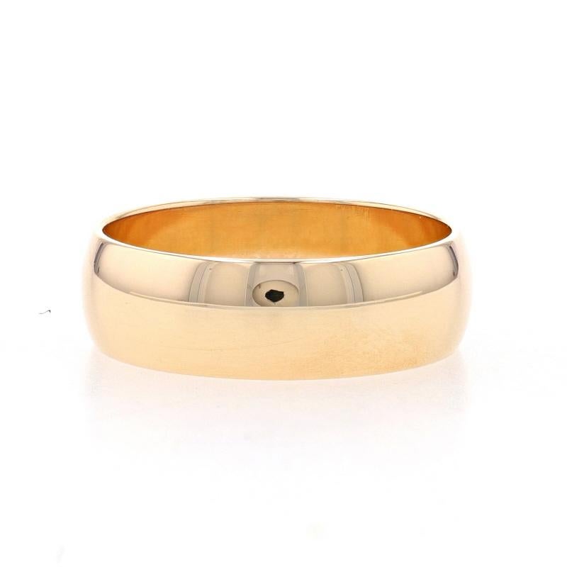 Yellow Gold Wedding Band - 10k Unisex Ring For Sale 1