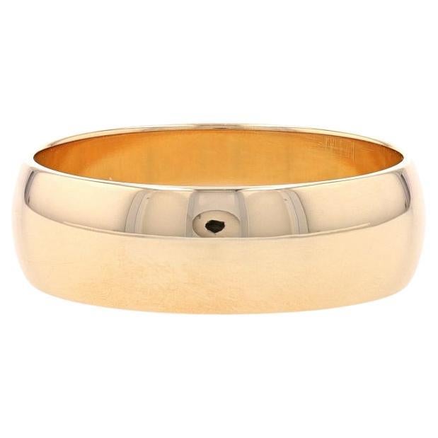 Yellow Gold Wedding Band - 10k Unisex Ring For Sale